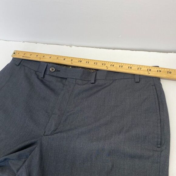Lauren Ralph Lauren Pants Mens Size 40x30 Gray Dress pant Flat Front Mid Rise - Picture 9 of 11